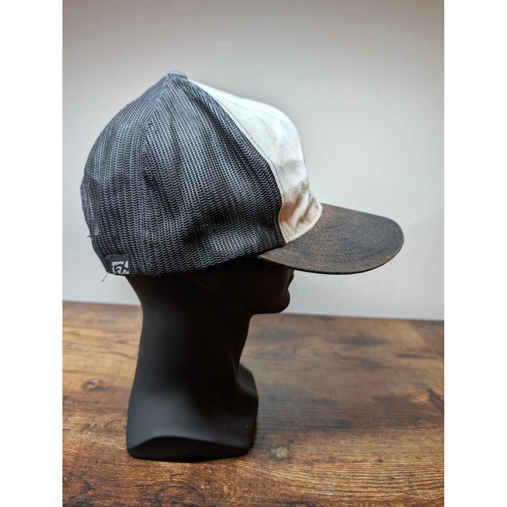Vintage Honda Fly Racing Trucker Hat Mesh Snapback Black White Distressed Cap - Picture 5 of 8
